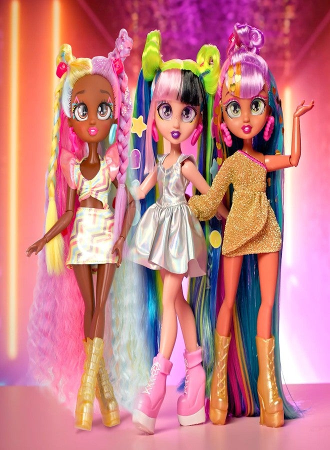 IMC Toys VIP Girls Hair Makeover Evelyn Fashion Doll with 11" Colorful Long Styling Hair and 5 Accessories Fashion Toy, Girls and Boys Ages 5 and Up, 10 Inch Doll - Image 4